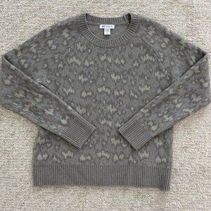 Athleta Hawthorn Textured Crew Sweater XS Gray Merino Wool GrandpaCore